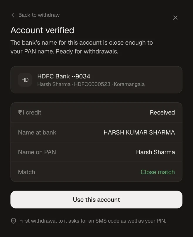 Mochatrade on the web: account verified